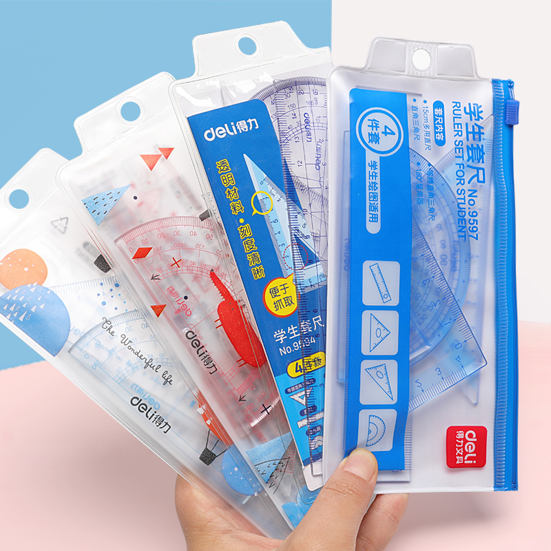 Able ruler Ruler Triangular Ruler Elementary School Student Stationery South Korea Brief Yog Ruler Multipurpose Learning Cartography