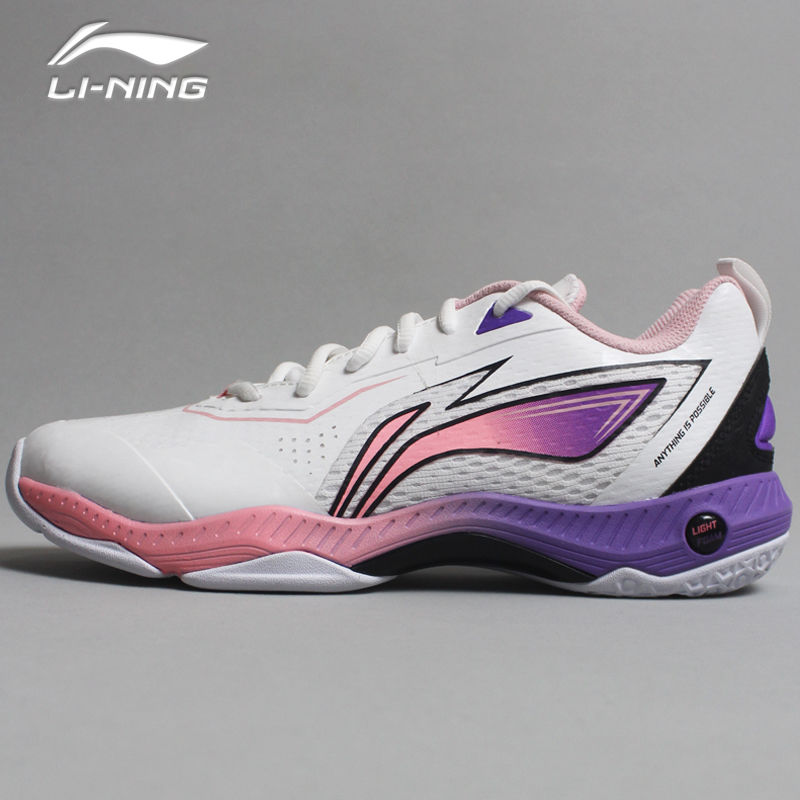 Мужская и женская обувь Li Ning для детей среднего и большого размера, весенняя, летняя, осенне-зимняя молодежная амортизирующая дышащая нескользящая детская спортивная обувь для бадминтона Изображение 1