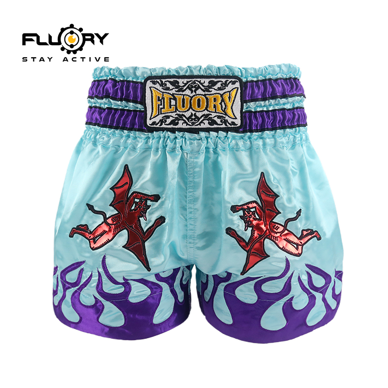 FLUORY Fire Softball Professional Taiquan Shorts Male Adult Children Boxing Match Training Suits to Smash Up Costumes