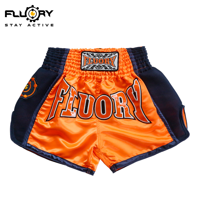 FLUORY Fire Boxing Shorts Men's and Women's Sanda Suit Muay Thai Pants Combat Training Uniform