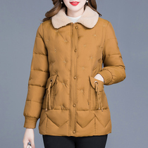 Lamb wool collar cotton coat women short thin 2020 winter New Fashion Korean version of Down cotton padded jacket coat