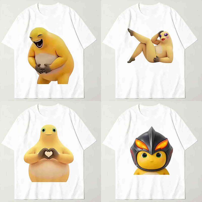 Popular Fun Milk Dragon Quirky Emoji Funny Student Pure Cotton Short-Sleeve Men's Summer Youth T-Shirt Clothing