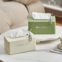 Japan imported MUJIΕ light luxury tissue box living room coffee table remote control storage box creative napkin paper box
