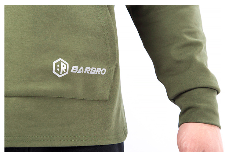 BARBRO ban đầu áo thể thao mùa đông áo len đào tạo áo thun ấm lên đào tạo áo sơ mi mỏng nam - Thể thao lông cừu / jumper áo nam tay dài