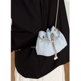 Небольшая сумка, сумка через плечо, летняя серебряная портативная сумка на одно плечо, изысканный стиль