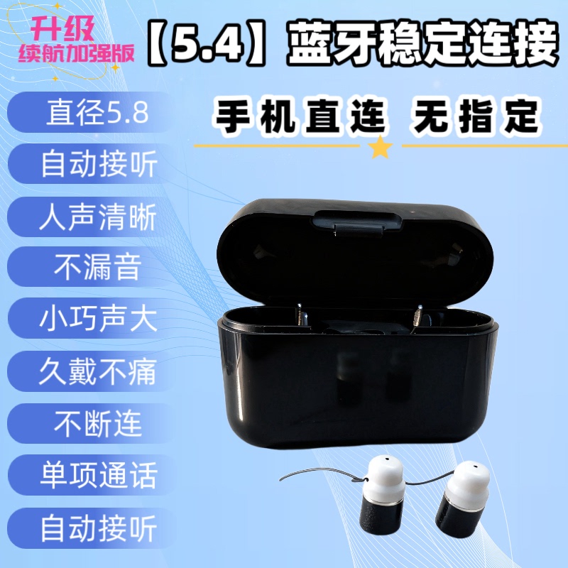 Binaural: Invisible Bluetooth Earphones with No Flashing Light Design, Specifically for Listening to Music and Podcasts at Work, 2025 Model
