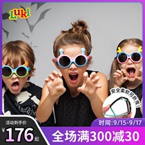 American Luki3-6-year-old children boys and girls anti-ultraviolet anti-blue sun glasses Halloween cute shape sunglasses
