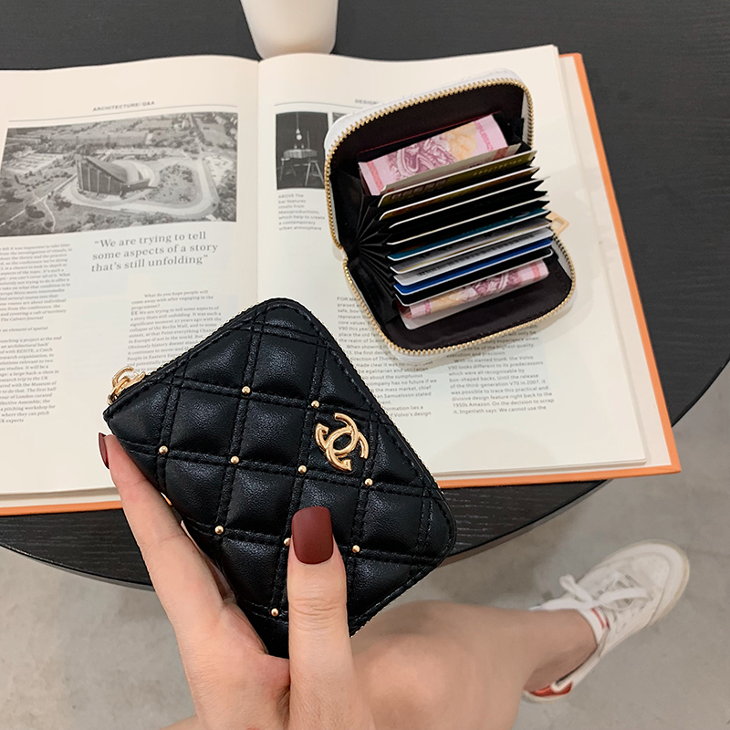 Small Crowddesign Magica Bag Woman Short Draw Chain Multi-Position Zero Wallet Wind Violin Style Bank Card Name Sheet Clip Driving