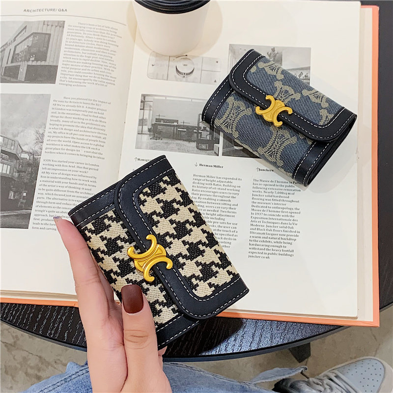 Niche design canvas card holder women's exquisite fashion small and exquisite ultra-thin multi-card card holder bank credit card holder