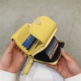 Небольшой дизайнерский бумажник, картхолдер, изысканный складной кошелек с молнией, короткая сумка через плечо