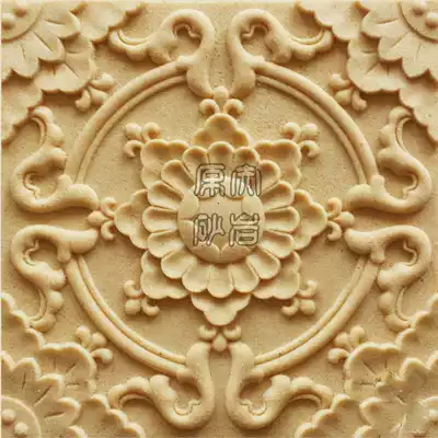 Imitation sandstone relief European sandstone background wall porch walkway carving mural handmade sand carving brick center board