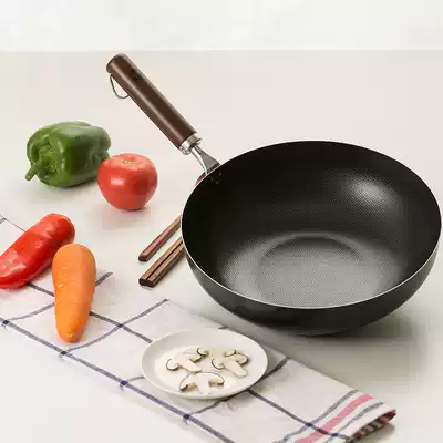 YOSHIKAWA Japanese original imported YOSHIKAWA Township technical wok wok iron pan non-stick lady light wooden handle 28cm