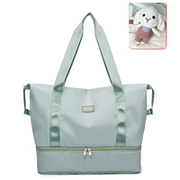 Мятно-зеленый [разделение сухой и влажной воды + отдельное отделение для обуви] + розовый кролик