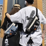 Нагрудная сумка для отдыха, сумка на одно плечо, мужская трендовая сумка через плечо для мальчиков, поясная сумка