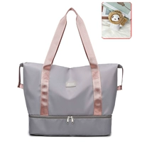 Серый с пудрой [сухое и влажное разделение + отдельный отсек для обуви] + рыбий кот