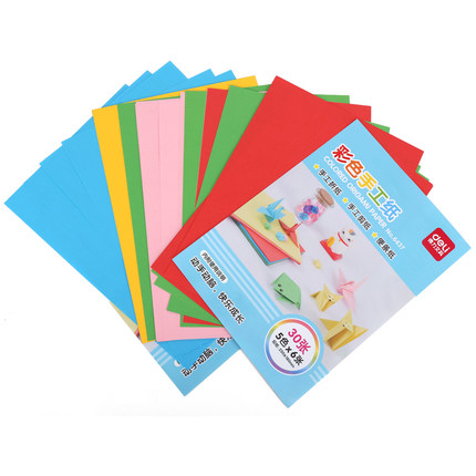 Strong 6437 hand paper cut hand paper children DIY folding paper students kindergarten fashion color 30 sheets