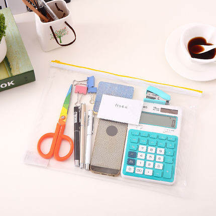 Right-hand Stationery 5526 Pull Lace Bag Pull Side Bag Transparent Pull Chain File Bag Archival Bag A4 Transparent Pull-Edge Bag