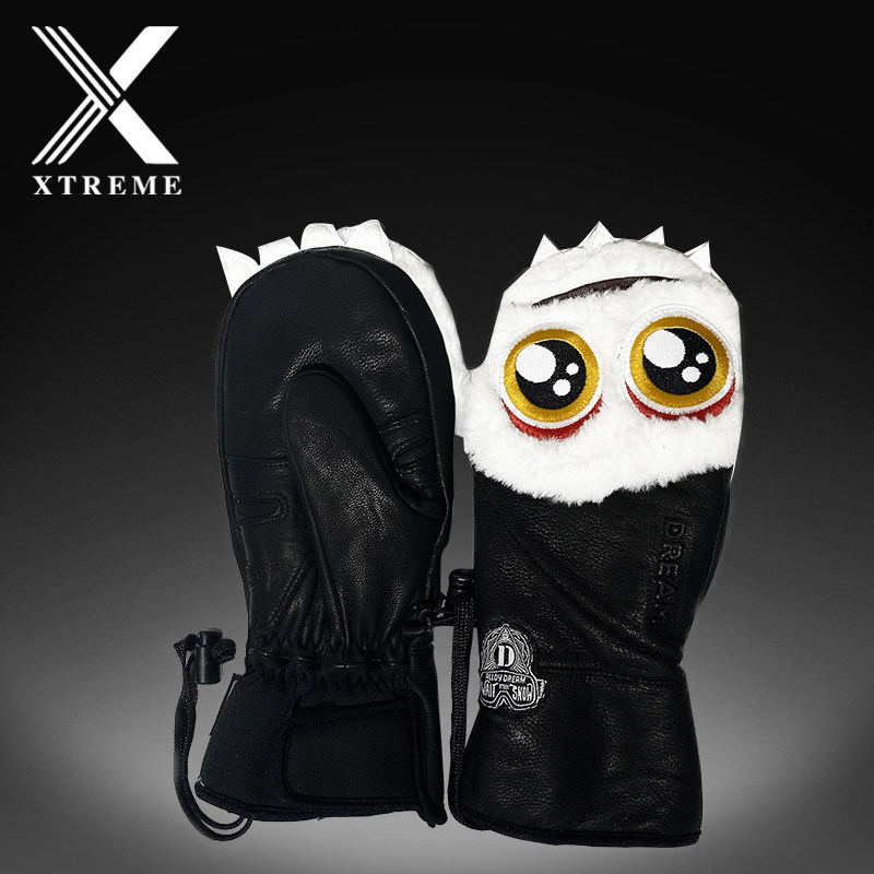 Dream eye gloves will move big eyes ski gloves inner pointing snowboard gloves new