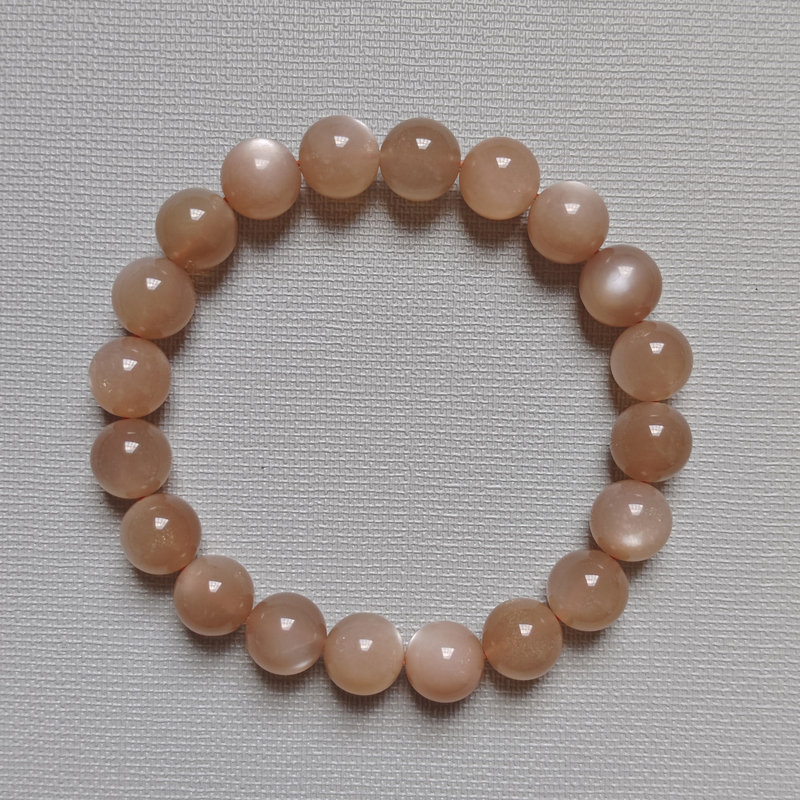 5A Natural Golden Sand Sunstone Bracelet, Milk Tea Color Crystal Bracelet, Orange Sunstone Women's Model, Cat's Eye Labradorite