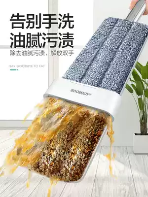 Baojajie flat mop hands-free mop Household lazy wooden floor mopping artifact one drag clean dry and wet dual-use