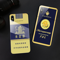 Any model cigarette case Mobile phone case Personality creative funny spoof fun Classic custom Apple x protective case iphonex China 8plus Yellow Crane Tower iphonexsmax tide 7 male