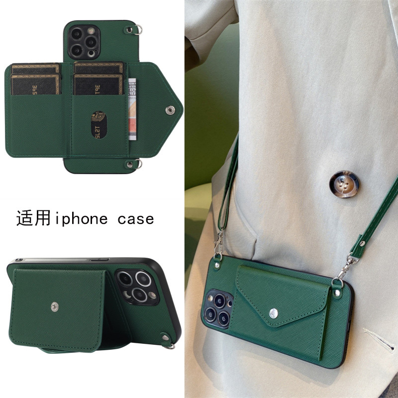 Suitable for Apple 15 Pro Max Phone Case, iPhone 17 Pro Folding Coin Purse, 13 Pro Max Full Protection Anti-Drop, 12 Crossbody, 11 New Model, 15 Plus High-End Women's 14 Lanyard Card Holder Leather Case Suitable for Apple 15 Pro Max Phone Case, iPhone 17 Pro Folding Coin Purse, 13 Pro Max Full Protection Anti-Drop, 12 Crossbody, 11 New Model, 15 Plus High-End Women's 14 Lanyard Card Holder Leather Case