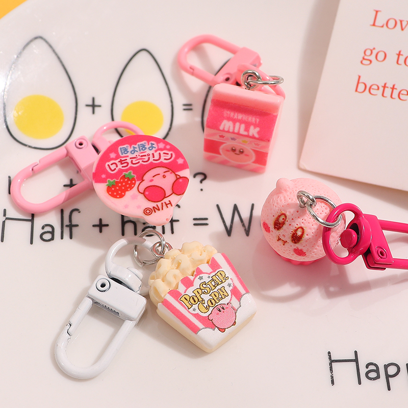 Kirby DIY Keychain Cookie Snack Small Pendant Girly Bag Charm Creative Gift for Best Friend