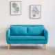 Sofa vải Bắc Âu phần đỏ đôi ba cửa hàng quần áo căn hộ nhỏ phòng khách phòng ngủ nhỏ đơn giản hiện đại tối giản - Ghế sô pha