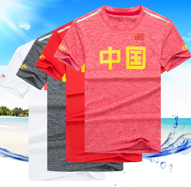 Table tennis short-sleeved men's and women's quick-drying breathable round neck sportswear badminton clothes quick-drying breathable Chinese team uniform