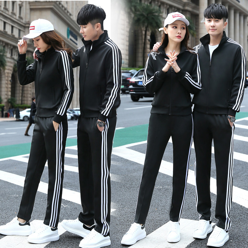 Spring Autumn New Men And Women Sports Suit School Uniform Dance Costume Lovers Suit Fitness Running Table Tennis Training-Taobao