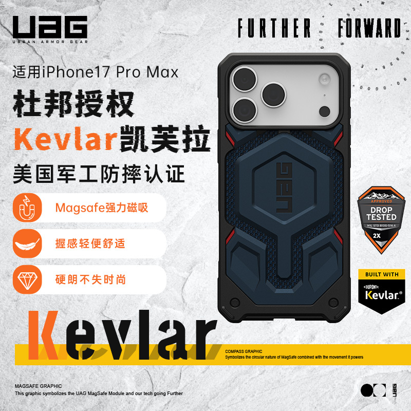Uag Is Suitable for iPhone 17 Pro/Pro Max Phone Protective Cases, the Premium Series, Apple 17 Pro Max Magnetic Charging Full Protection Anti-Drop Magsafe Magnetic Phone Case, Stylish and Business-Like