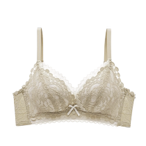 Catman underwear for women without steel rims push-up sexy side breast reduction anti-sagging small breasts large traceless lace bra