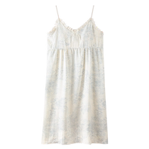 Catman 2024 Summer New Suspender Nightgown Womens Pajamas Loose Fit Dress Sweet and Cute Home Clothes