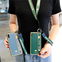 Net red concierated iPhone8plus mobile phone shell grandma grey ink green apple 7plus silicone gel soft shell 6splus apple 8 wristband grandma grey lovers male and female shell apple 6