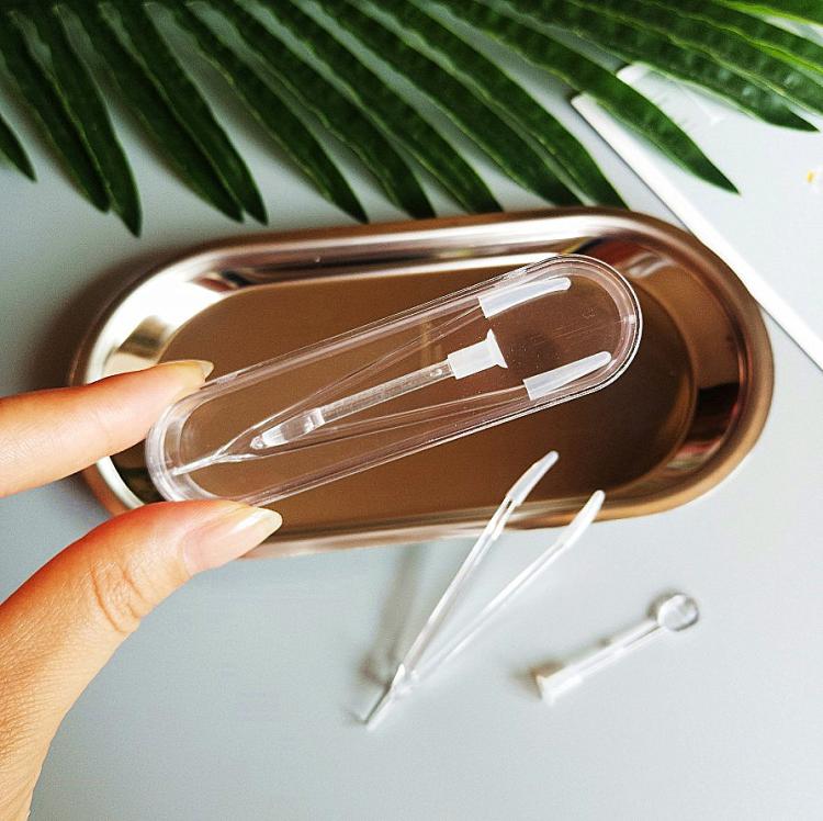 Kính vô hình hộp kính áp tròng đồng hành hộp làm đẹp chăm sóc hộp silicon lớn đeo kẹp nhíp mềm - Kính đeo mắt kính kính cận đẹp