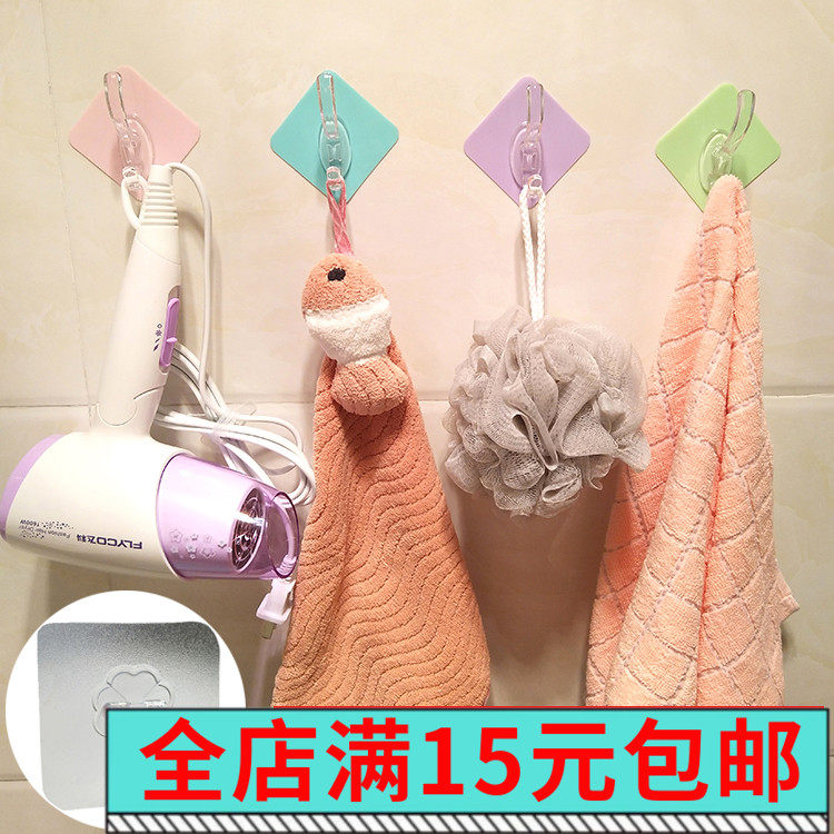 Punch-free, no-mark adhesive hooks stick to powerful adhesive wall surface Load-bearing Bathroom kitchen Suction Cup hood Self-adhesive