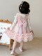 Girls' Dress Set Spring 2026 New Style Kidsren's Stylish Bow Rainbow Cake Dress Baby Princess Dress