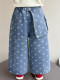 Girls' Denim Wide-Leg Pants, New Spring and Autumn Stylish Korean-Style Star Print Layered Long Pants, Children's Casual Pants