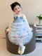 Girls' Long-Sleeved Princess-Style Dress, Kidsren's Blue Mesh Spring & Fall Cake Dress, Stylish Tutu Dress, Baby Dress