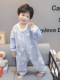 Boys' Pajamas Flannel 2025 New Autumn and Winter Kidsren's Baby Jumpsuit Sleeping Bag Warm Coral Velvet Home Clothes