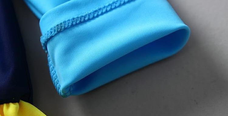 Suối nước nóng Hàn Quốc ấm áp và nhanh khô, áo tắm dài tay cho trẻ em Đồ bơi nữ màu sắc phù hợp với áo tắm một mảnh của phụ nữ bikini bé gái