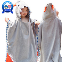  Little monster childrens bath towel 1-7 modeling cloak pure cotton bathrobe cartoon beach towel to keep warm and absorb water and prevent cold sea