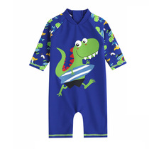 2018 new childrens swimsuit foreign trade original single Korean version of the boy baby one-piece swimsuit sunscreen hot spring bathing suit