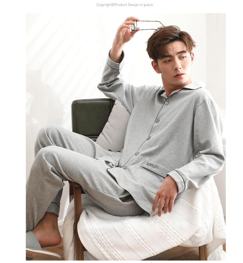 Pyjama pour homme en Coton à manches longues - Ref 3002328 Image 20