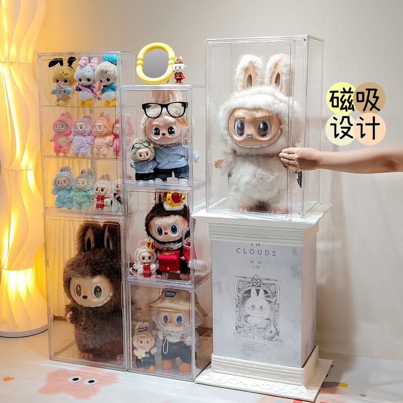 Display Cabinet Box Suitable for Zimomo Archangel Leader Labubu Acrylic Storage Box Labubu Roman Column
