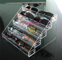  Direct sales optician counter display rack Supermarket multi-layer transparent plastic rack myopia storage box sunglasses display rack