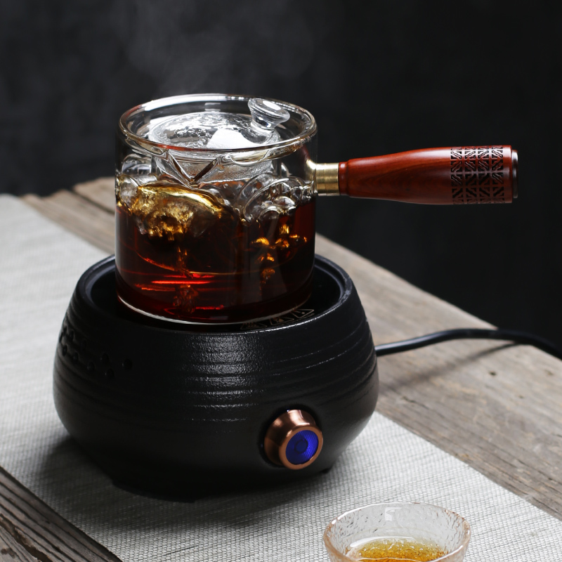 Automatic ceramic black crystal tea cooking tea pot black teapot cooking teapot cooking tea furnace tea brewed tea household