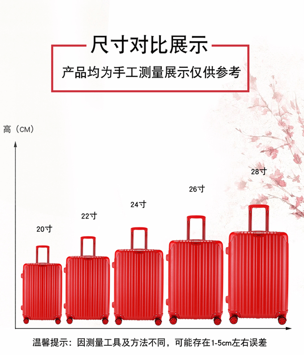 Lớn vali màu đỏ nữ đám cưới cô dâu của hồi môn hộp đám cưới xe đẩy trường hợp của hồi môn hành lý mật khẩu vali vali samsonite