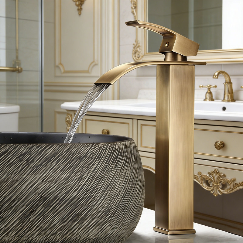 European-Style Retro Bathroom Sink All-Copper Hot and Cold Creative Faucet Outdoor Washbasin Anti-Freeze Crack-Resistant Faucet