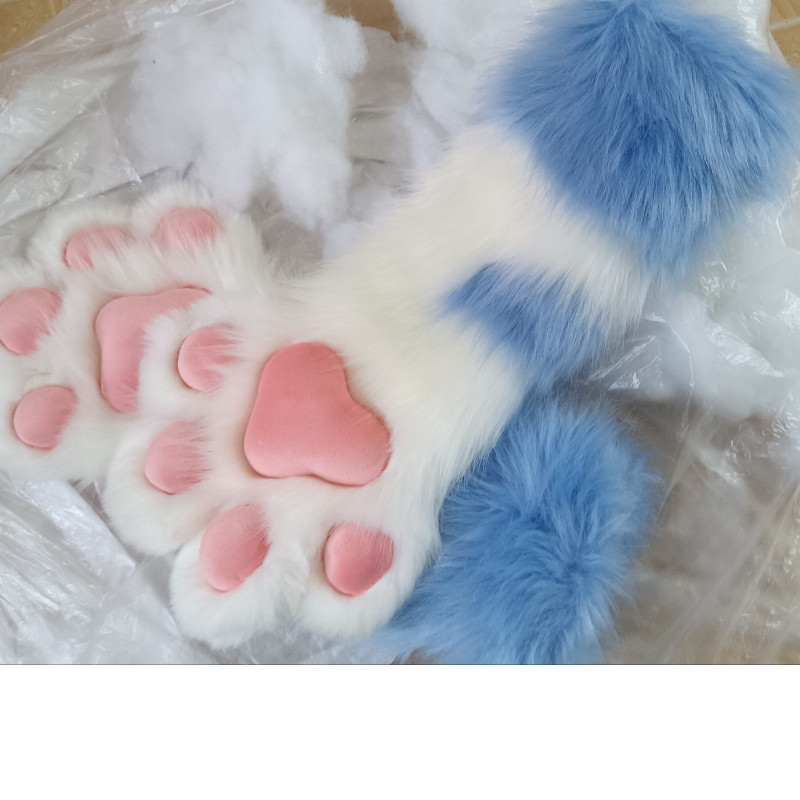 furry福瑞/兽装 兽装爪子成品现货掉落毛绒fursuit加长兽爪布指甲包边内衬289